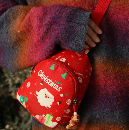 Christmas gifts Aussie Christmas Sling Bag -Santa-Themed, Adjustable & Compact for Festive Gifting & V1107-CHRISTMAS SLING BAG1-RED