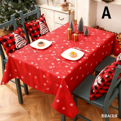 Christmas gift Christmas Tablecloth - Festive 180x150cm Table Cover for Holiday Dining & Home Decor(D) V1107-CHRISTMAS TABLECLOTH-D