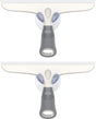 2-Pack Glass Squeegees with Suction Mounts-Ergonomic Handle, Wide Blade for Windows, Shower Doors & V1107-CS-BLGSC2