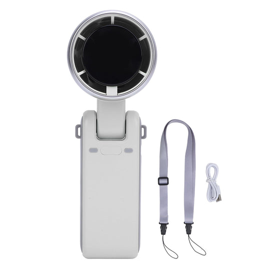Portable Turbo Handheld Fan with Digital Display - 5-Speed Rechargeable Mini Fan, 3600mAh Battery, Foldable & V1107-CS-BXSGBXFSB