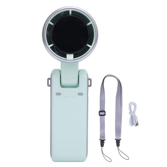 Portable Turbo Handheld Fan with Digital Display - 5-Speed Rechargeable Mini Fan, 3600mAh Battery, Foldable & V1107-CS-BXSGBXFSL