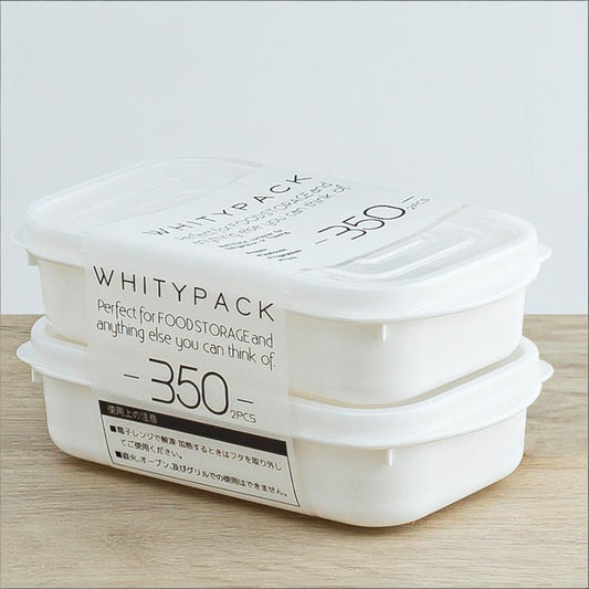 Airtight 350ml Food Storage Containers, 2-Pack - BPA-Free, Freezer & Microwave Safe with Soft-Seal Lids, V1107-CS-BXSNH350