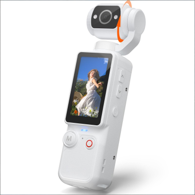 Handheld Pocket Camera - 2.5K UHD, 180 degrees Rotating Lens, Fill Light, 2000mAh Battery, No App Needed, V1107-CS-BXSSXJB