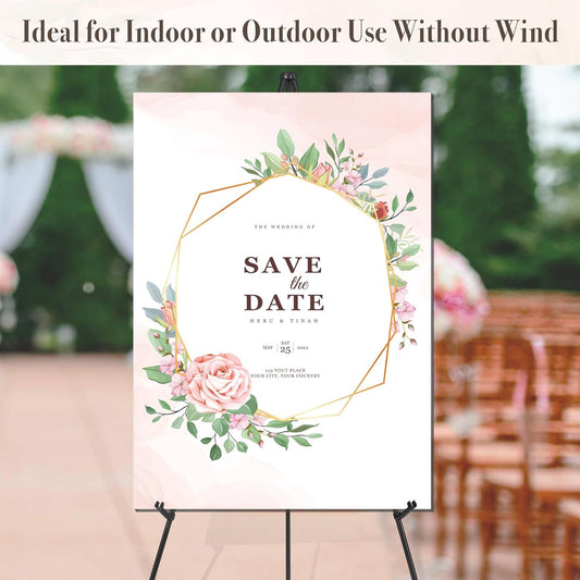 Portable Folding Metal Tripod Easel for Wedding Signs, Posters & Art Displays - Adjustable Height, Non-Slip V1107-CS-BXSZJ