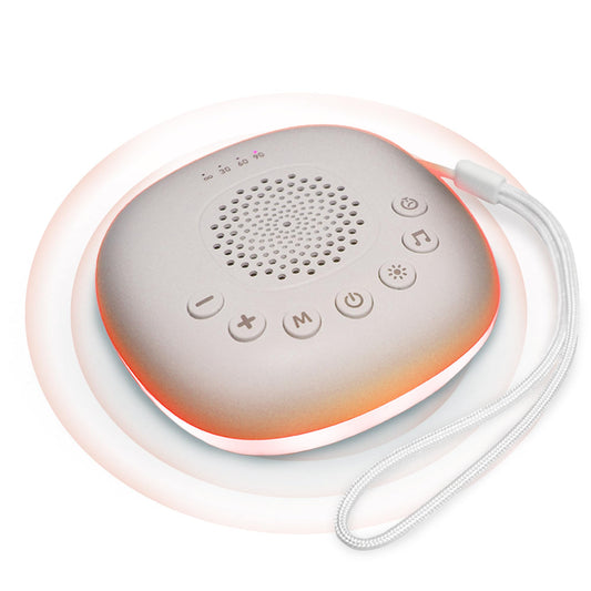 Portable White Noise Machine with 20 Soothing Sounds & RGB LED Night Light - Compact Sleep Sound Device for V1107-CS-BZYZMY