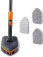 3-in-1 Extendable Cleaning System with Rotatable Head, Stiff Bristle Brush, Microfiber Pad, and Scouring V1107-CS-CBYSS