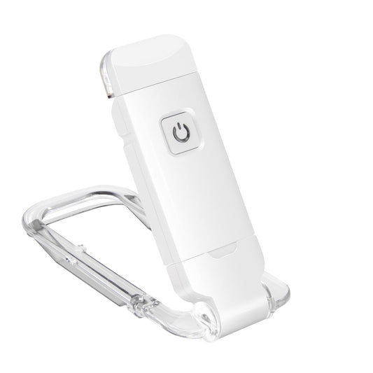 Rechargeable LED Book Light with Dimmable Warm White & Amber Modes - USB-Powered Clip-On Reading Lamp for V1107-CS-CDJSDB