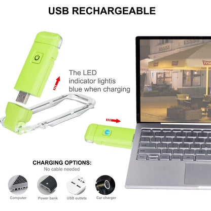 Rechargeable LED Book Light with Dimmable Warm White & Amber Modes - USB-Powered Clip-On Reading Lamp for V1107-CS-CDJSDL