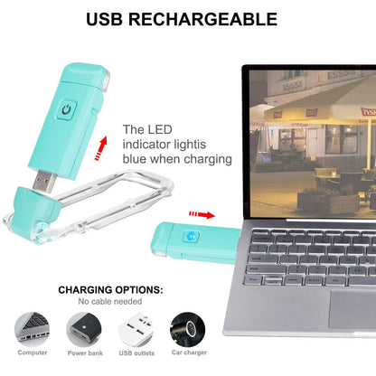 Rechargeable LED Book Light with Dimmable Warm White & Amber Modes - USB-Powered Clip-On Reading Lamp for V1107-CS-CDJSDLA