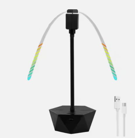 Rechargeable Anti-Fly Fan for Table - Foldable Holographic Blade Insect Repeller with Soft-Stop Safety, USB V1107-CS-CDQWQ