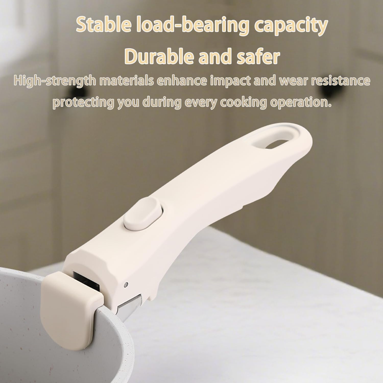 Removable Pot Handle with Quick-Release Clip - Universal Kitchen Cookware Handle Replacement for Pans and V1107-CS-CFGJWJJ