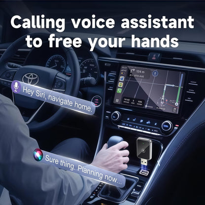 Wireless CarPlay Adapter 2-in-1 for iPhone & Android - Bluetooth 5.0 USB Dongle with OTA Update and Voice V1107-CS-CJHLHZ