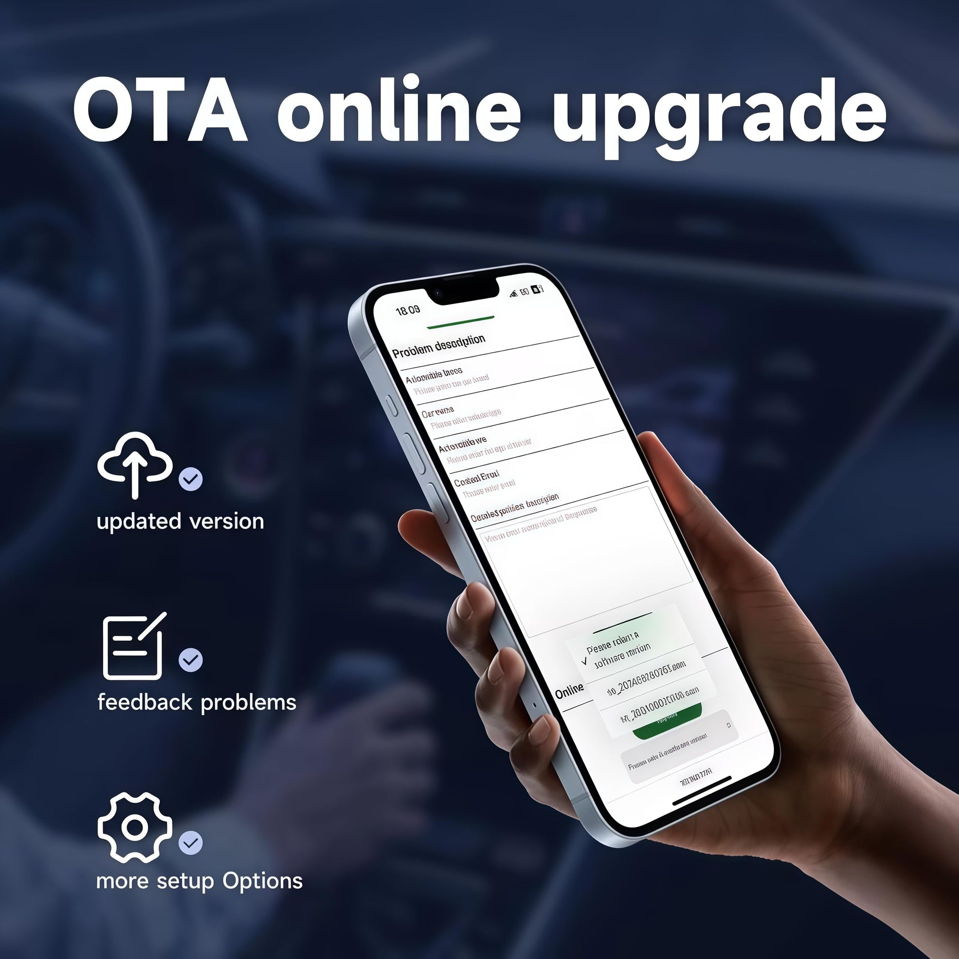 Wireless CarPlay Adapter 2-in-1 for iPhone & Android - Bluetooth 5.0 USB Dongle with OTA Update and Voice V1107-CS-CJHLHZ