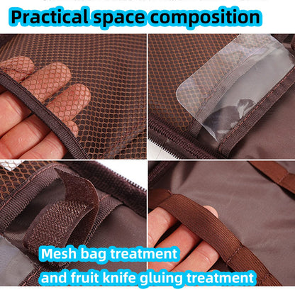 Multi-Functional Outdoor Kitchen Utensil Organizer - Durable Travel Storage Bag with Elastic Straps, Mesh V1107-CS-CJSNBZ