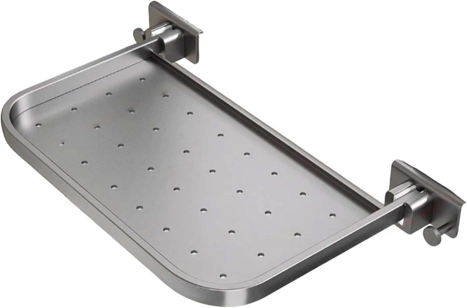 Foldable Window-Mounted Drying Rack with Clamp-on Design for Shoes, Plants & Small Items (Grey) V1107-CS-CKZWJ