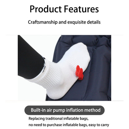 Ultralight Camping Sleeping Pad: Built-in Foot Pump, Integrated Pillow - Compact, Waterproof for V1107-CS-CQCD