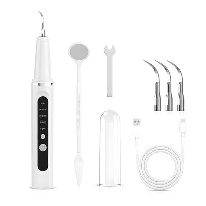 High-End Ultrasonic Tooth Cleaner with LED Light & Smart Gum Protection - 5 Modes, IPX7 Waterproof, V1107-CS-CSBJYQB