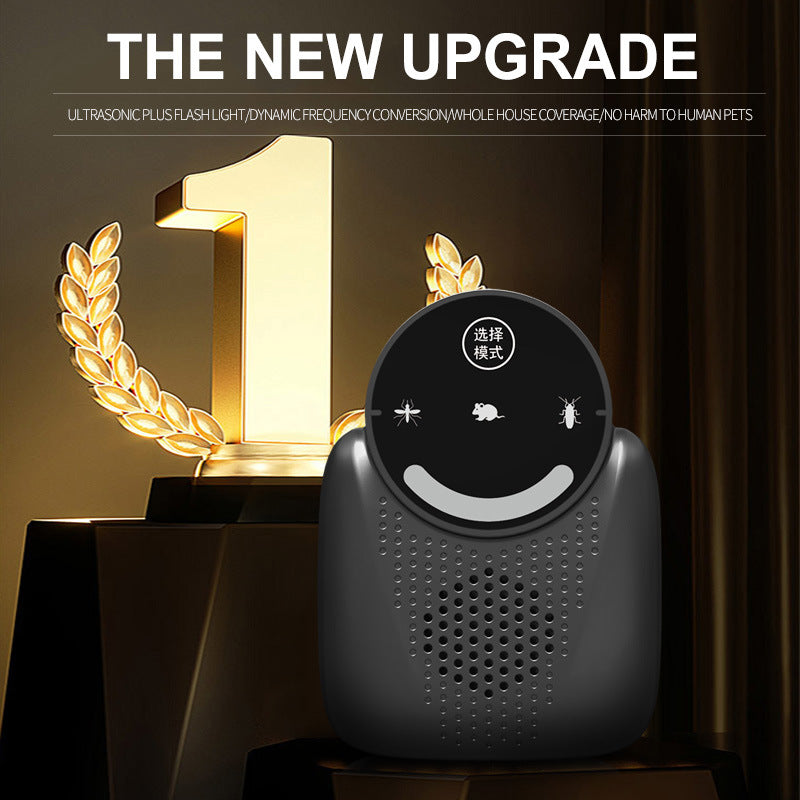 USB Ultrasonic Pest Repeller with Dynamic Frequency & Flash Light - Smart Rat, Mosquito & Cockroach Deterrent V1107-CS-CSBQSQ