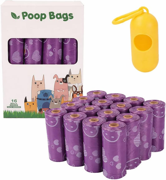 Dog Poop Bags with Dispenser - 240 Count, Leak-Proof, Strawberry Scented, Large Size for All Dogs, V1107-CS-CWLJD240