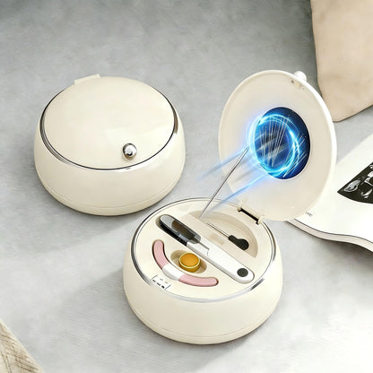 Modern Magnetic Sewing Kit - Compact Travel Sewing Box with Strong Magnetic Lid, 16-Thread Spools & Tools, V1107-CS-CXZXHMB