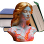 Blazing Maiden Figurine LED Lamp - Artistic Resin Sculpture with Crackled Light Effect, Elegant Decorative V1107-CS-CYSVBJL