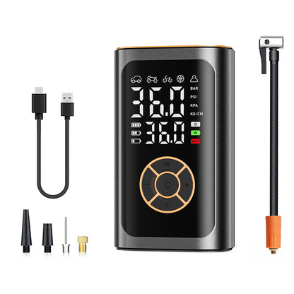 Wireless Tire Inflator with Digital Display - Portable Air Compressor for Cars, Bikes, Balls & More (Black) V1107-CS-CZCQB