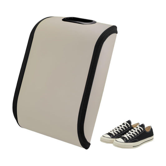 Car Shoe Storage Box - Portable Leather-Look Organizer for Passenger Seat or Trunk, Dustproof and V1107-CS-CZXHM
