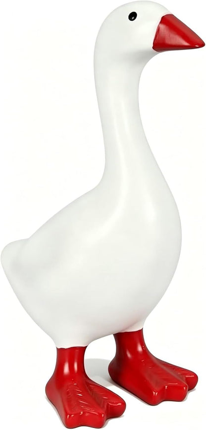 Magnetic Goose Figurine for Desk & Entryway, Cute Key Holder & Home Decor Gift (White) V1107-CS-DBECXBJ