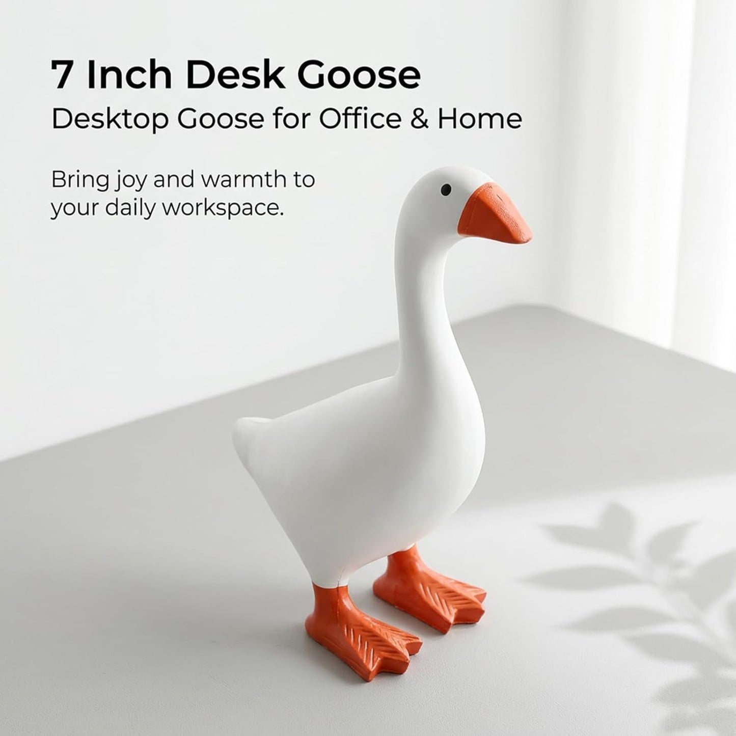 Magnetic Goose Figurine for Desk & Entryway, Cute Key Holder & Home Decor Gift (White) V1107-CS-DBECXBJ