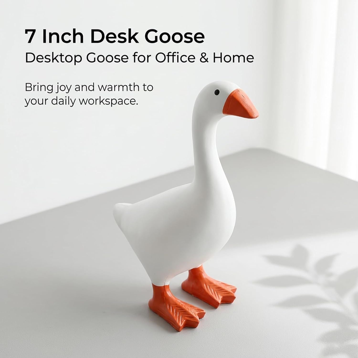 Magnetic Goose Figurine for Desk & Entryway, Cute Key Holder & Home Decor Gift (White) V1107-CS-DBECXBJ