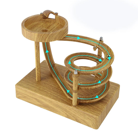 Electromagnetic Perpetual Motion Toy with Built-in Battery - Scientific Desk Decor, Stress Relief & Cat Play V1107-CS-DCJSYDJ