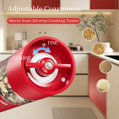 High-Performance USB-C Electric Pepper & Salt Grinder Set - Adjustable Coarseness, One-Touch Operation - V1107-CS-DDHJYMQ