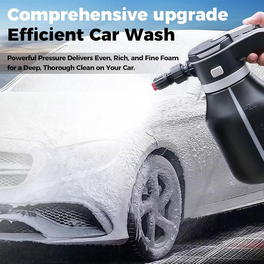 Electric Foam Sprayer for Car Wash, Garden & Home Cleaning, Rechargeable High-Pressure Tool with Adjustable V1107-CS-DDXCPH
