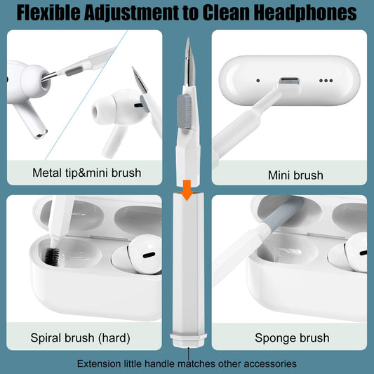 20-in-1 Multi-Function Electronics Cleaning Kit - Portable Keyboard, Earphone, Camera & Screen Cleaner Set V1107-CS-DDXCQJTZ