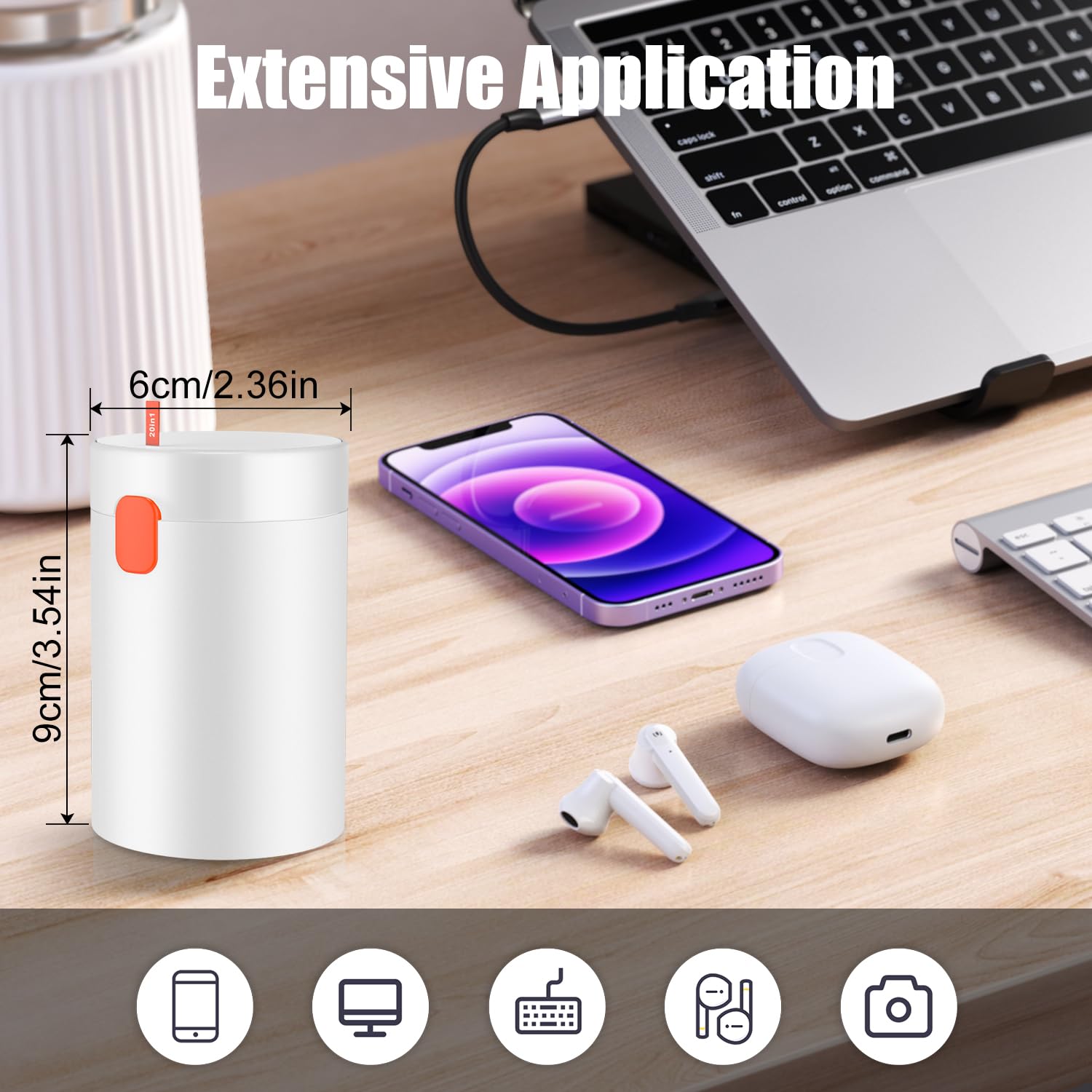 20-in-1 Multi-Function Electronics Cleaning Kit - Portable Keyboard, Earphone, Camera & Screen Cleaner Set V1107-CS-DDXCQJTZ