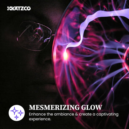 Plasma Ball Lamp - Touch & Sound Sensitive USB-Powered Globe for Decor, Parties & STEM Learning (6 Inch) | V1107-CS-DLZD2