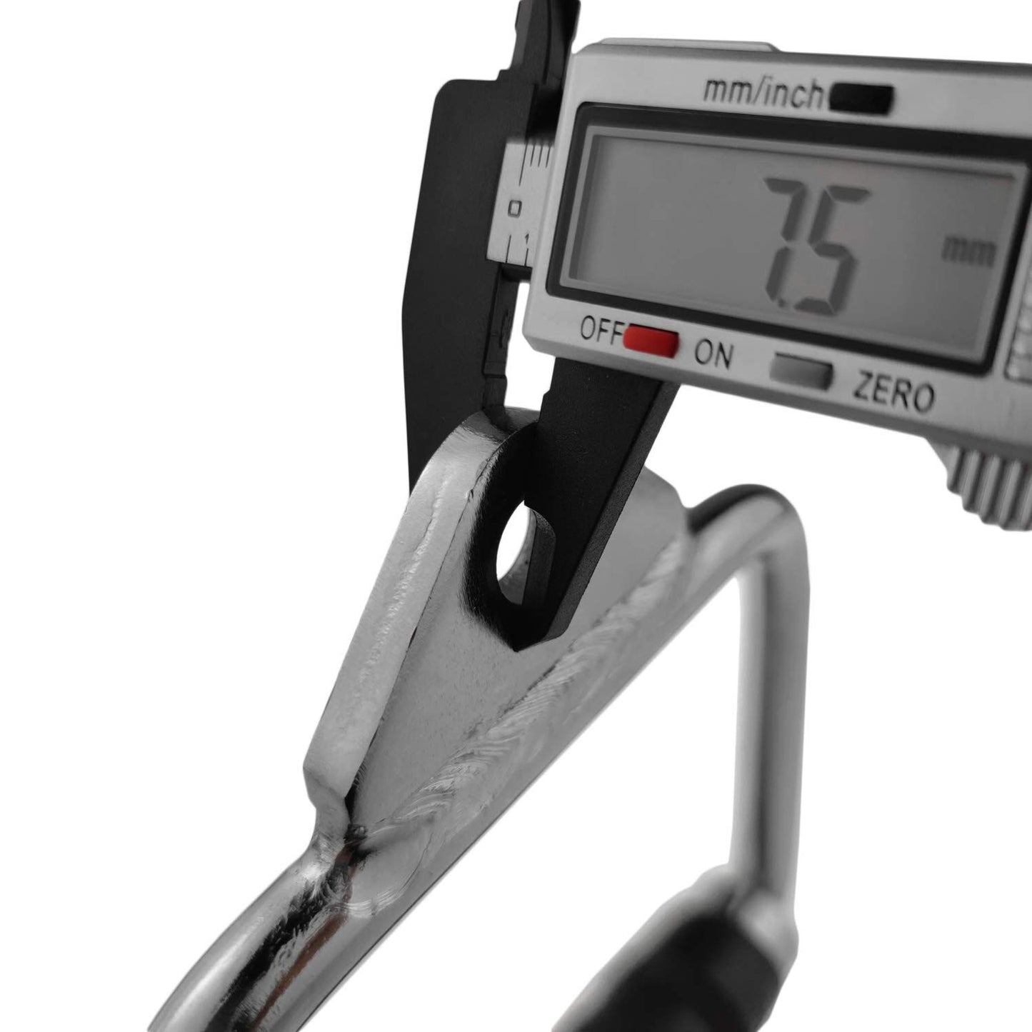 Solid D-Handle Cable Attachment for Home Gym & Cable Machine - Chrome-Finished Steel Bar with Anti-Slip Grip V1107-CS-DXSB