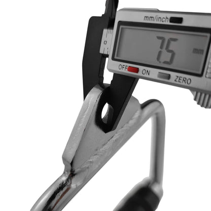 Solid D-Handle Cable Attachment for Home Gym & Cable Machine - Chrome-Finished Steel Bar with Anti-Slip Grip V1107-CS-DXSB