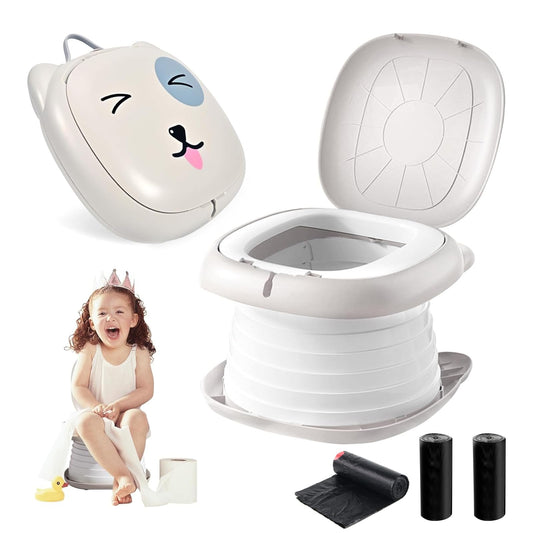 Portable Folding Potty for Toddlers - Compact Travel Toilet with Cat Design, Easy to Carry & Clean, Ideal for V1107-CS-ETCZZDZBQH