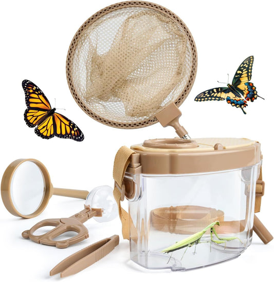 Kids Bug Catching Kit with Extendable Net, Magnifier & Observation Habitat - Outdoor Exploration Toy for V1107-CS-ETKCSJQ