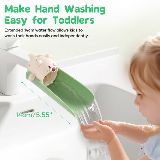 Cute Cartoon Faucet Extender for Kids - 14cm Water Flow Extension, Splash-Proof Hand Washing Aid for V1107-CS-ETSLTYCQ