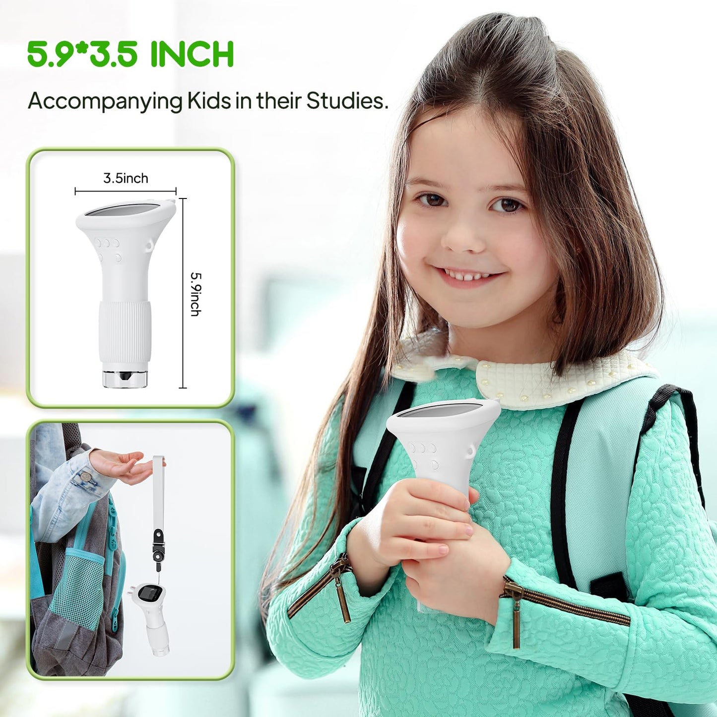Student Digital Microscope for Kids - Portable 1000x Magnification Handheld Scope with 2 Inch HD Screen, LED V1107-CS-ETXWJB