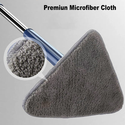 360 degrees Rotating Triangular Floor Mop with Auto-Squeeze System - Easy Twist, No-Hand Squeezing, Reusable V1107-CS-FSNTB