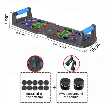 Smart Push-Up Bar with Counter & Timer - Foldable Home Workout Board for Chest, Shoulders, Back & Triceps V1107-CS-FWCXLB