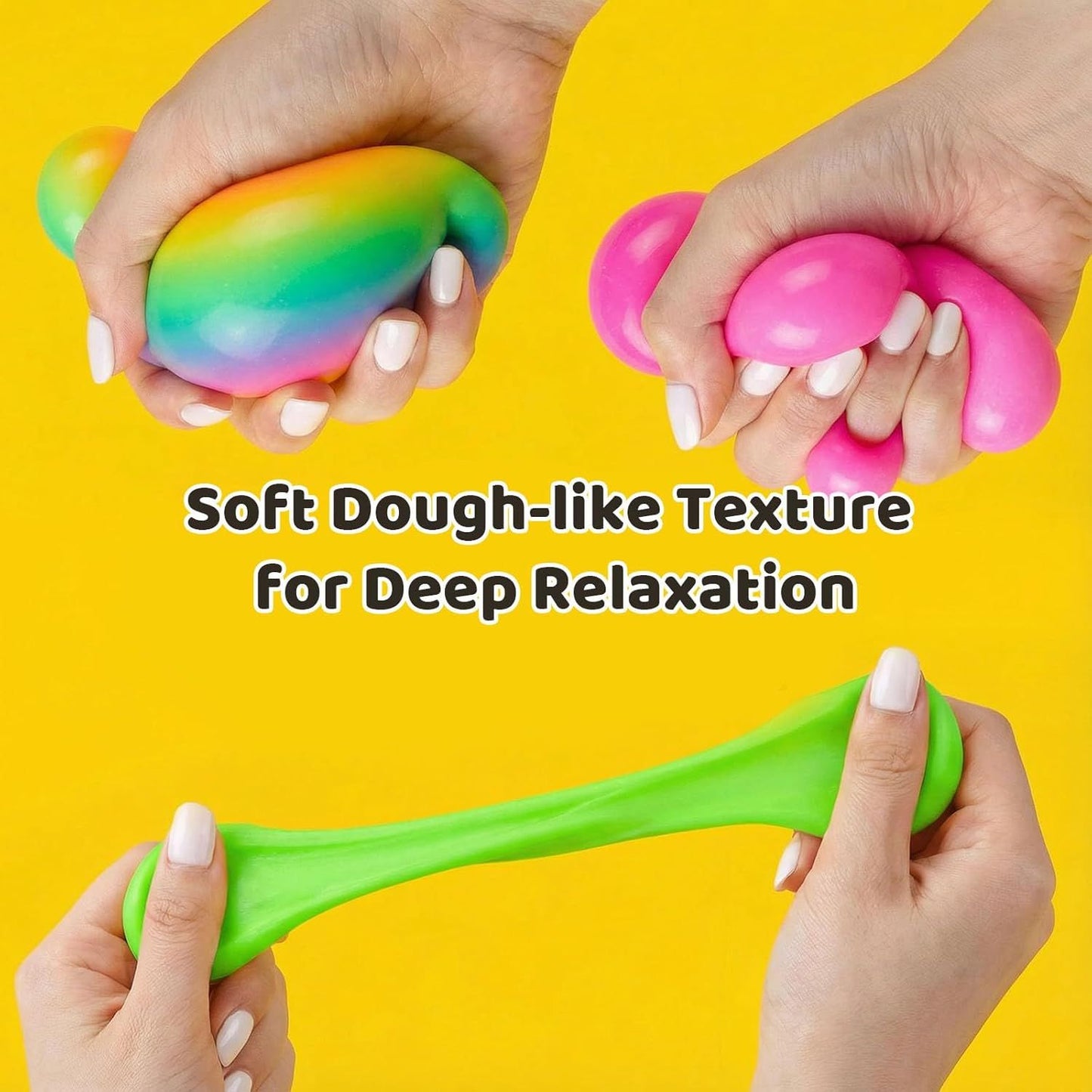 5 PCS Color Changing TPR Stress Balls for Office & Classroom - Soft Sensory Squeeze Toys to Relieve Anxiety V1107-CS-FXJYCHQ