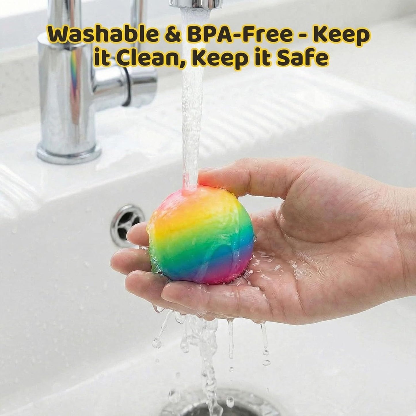 5 PCS Color Changing TPR Stress Balls for Office & Classroom - Soft Sensory Squeeze Toys to Relieve Anxiety V1107-CS-FXJYCHQ