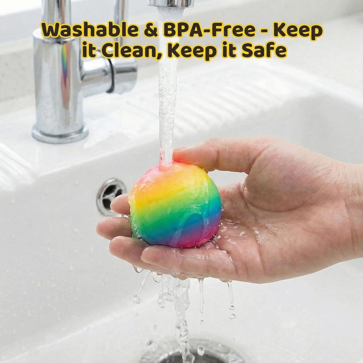 5 PCS Color Changing TPR Stress Balls for Office & Classroom - Soft Sensory Squeeze Toys to Relieve Anxiety V1107-CS-FXJYCHQ