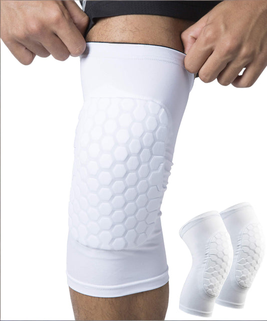 Honeycomb Knee Pads for Kids, Teens & Adults - Protective Compression Knee Guards for Basketball, Football, V1107-CS-FZHXB-XS