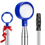 Telescopic Golf Ball Retriever 9FT - Blue Stainless Steel Pole with Durable Nylon Head for Water, Sand & Bush V1107-CS-GEFJQQ