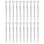 Golf Tee Pack of 100 with Measurement Scale - White Plastic Tees for Driving Range, Practice & Tournament Use V1107-CS-GEFQD